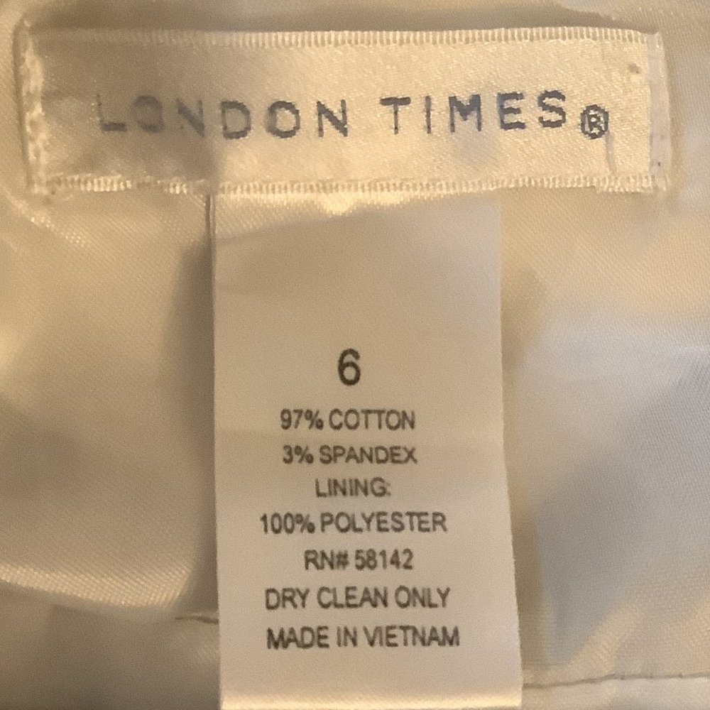 EUC London Times Black & White Sleeveless Dress Size: 6 - Picture 6 of 6